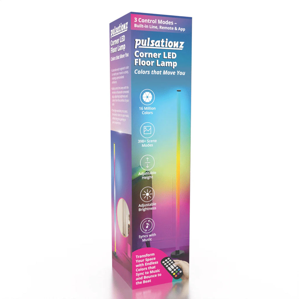 Pulsationz - Smart Corner Floor Lamp - RGB LED - Remote + App