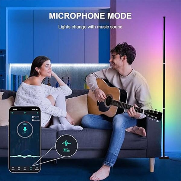 Pulsationz - Smart Corner Floor Lamp - RGB LED - Remote + App