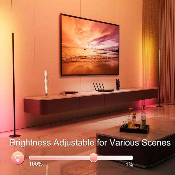 Pulsationz - Smart Corner Floor Lamp - RGB LED - Remote + App