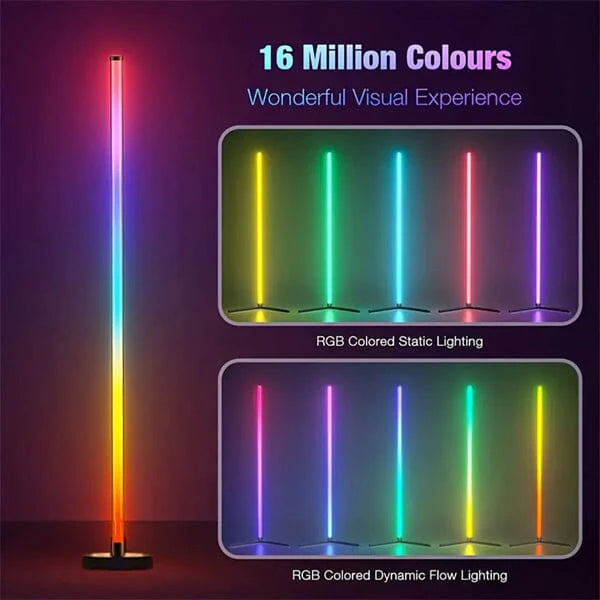 Pulsationz - Smart Corner Floor Lamp - RGB LED - Remote + App