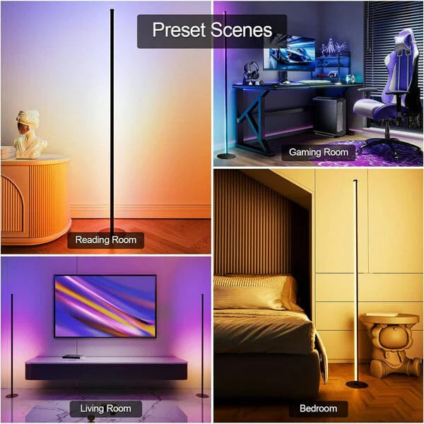 Pulsationz - Smart Corner Floor Lamp - RGB LED - Remote + App