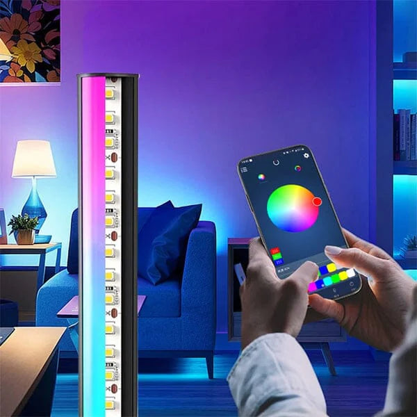 Pulsationz - Smart Corner Floor Lamp - RGB LED - Remote + App