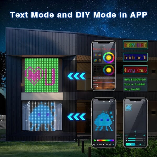 Pulsationz - Programmable Smart Curtain Lights - RGB LED - Remote + App - 6.4 FT / 5M