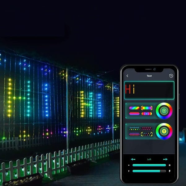 Pulsationz - Programmable Smart Curtain Lights - RGB LED - Remote + App - 6.4 FT / 5M