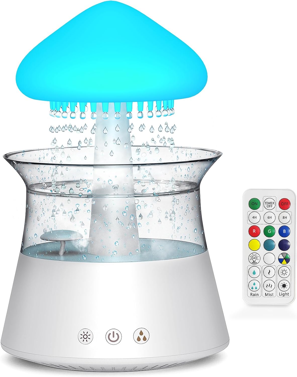 Rain Cloud / Mushroom - RGB Humidifier + Aroma Diffuser - REMOTE - 300 ML