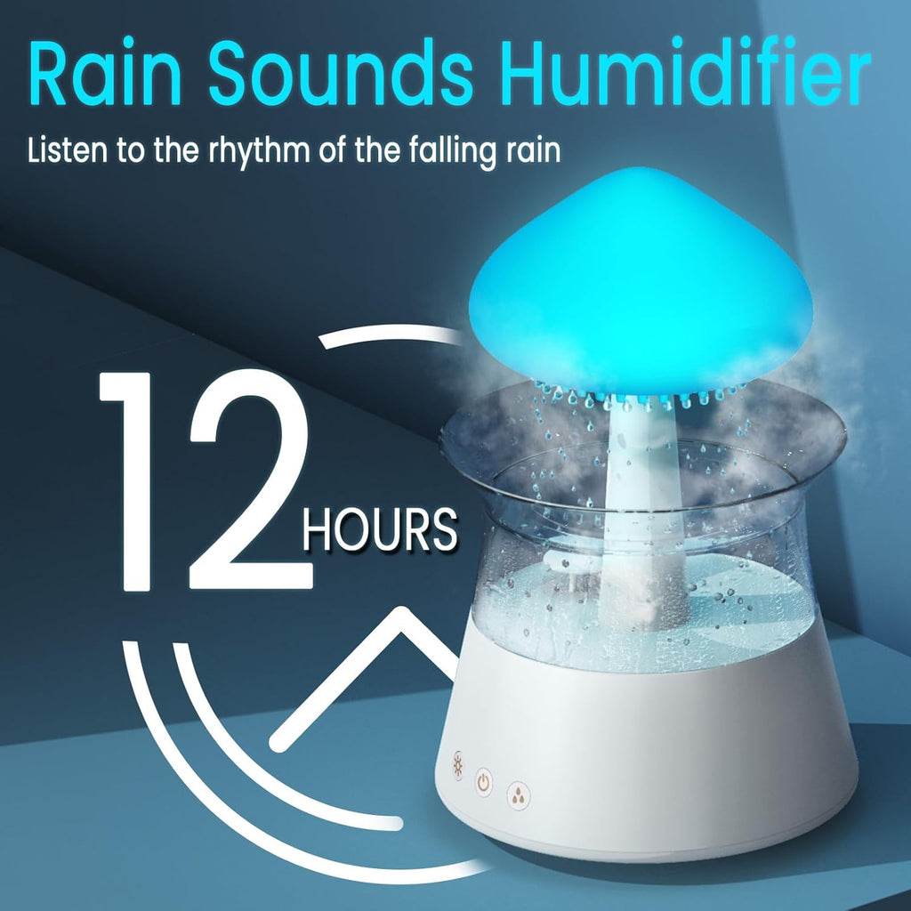 Rain Cloud / Mushroom - RGB Humidifier + Aroma Diffuser - REMOTE - 300 ML