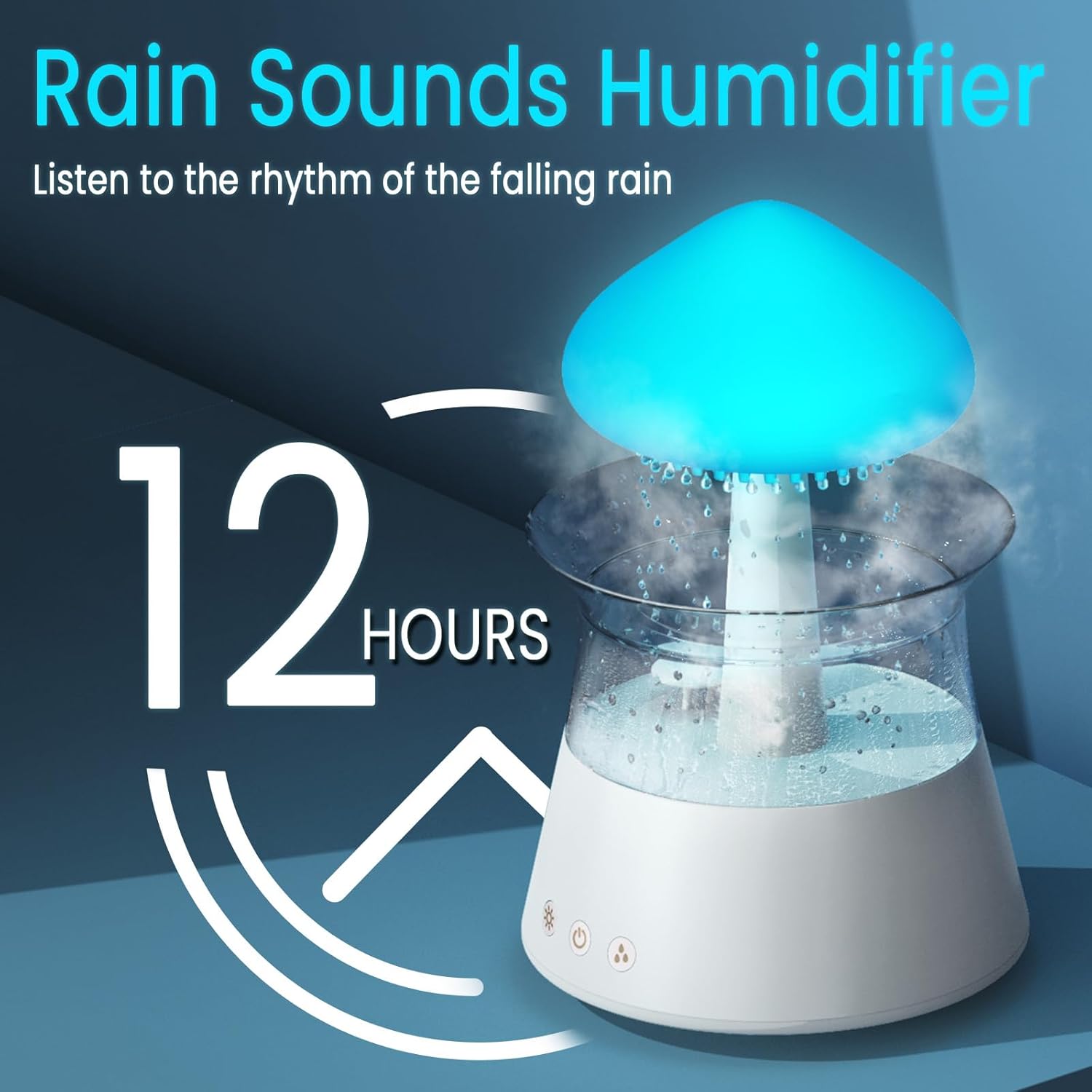Rain Cloud / Mushroom - RGB Humidifier + Aroma Diffuser - REMOTE - 300 ML