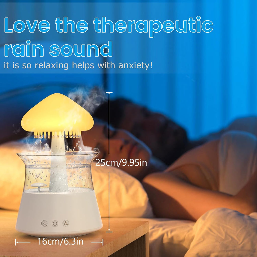 Rain Cloud / Mushroom - RGB Humidifier + Aroma Diffuser - REMOTE - 300 ML