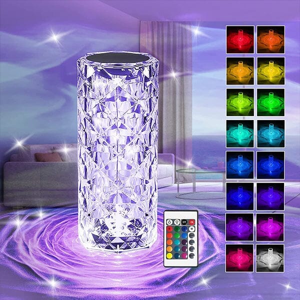 Rosa Lumi - LED Crystal Rose Table Lamp - 16 Colors