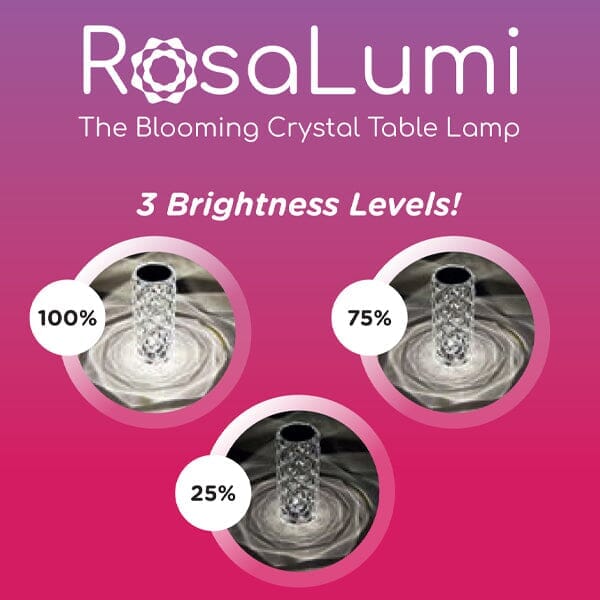 Rosa Lumi - LED Crystal Rose Table Lamp - 16 Colors