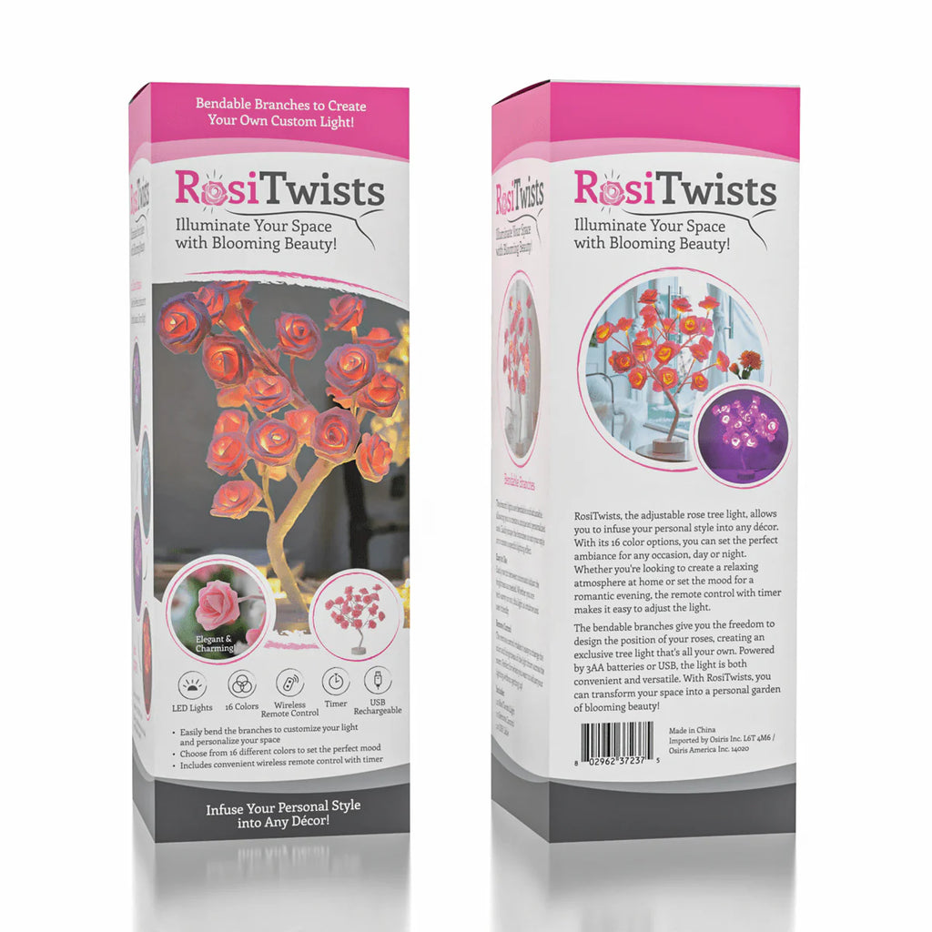 Rosa Lumi - Rosi Twists Rose Table Lamp - Remote - Large