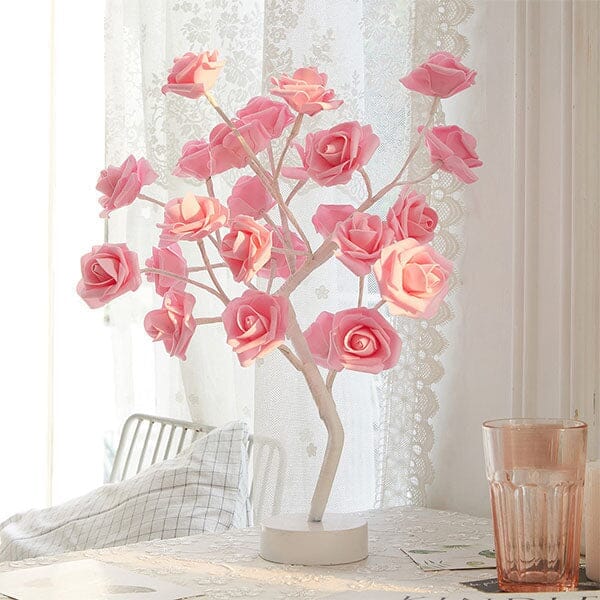 Rosa Lumi - Rosi Twists Rose Table Lamp - Remote - Large