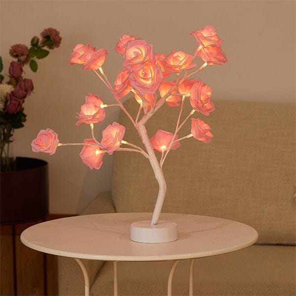 Rosa Lumi - Rosi Twists Rose Table Lamp - Remote - Large