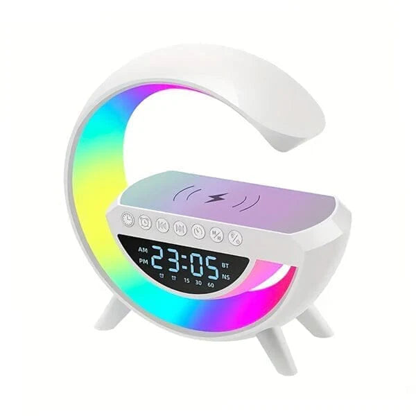 Sonic Vibes - Trio Tune G Lamp - Bluetooth RGB Speaker + Wireless Charger + Digital Clock