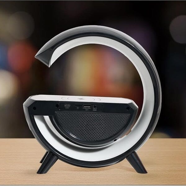 Sonic Vibes - Trio Tune G Lamp - Bluetooth RGB Speaker + Wireless Charger + Digital Clock