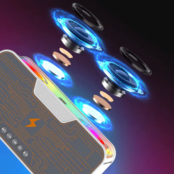 Sound Logic - Rhyme Lux - Bluetooth RGB Speakers + Wireless Charger