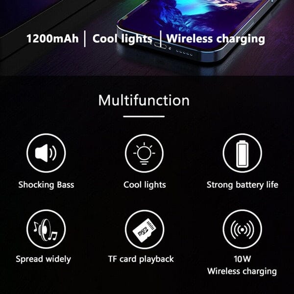 Sound Logic - Rhyme Lux - Bluetooth RGB Speakers + Wireless Charger