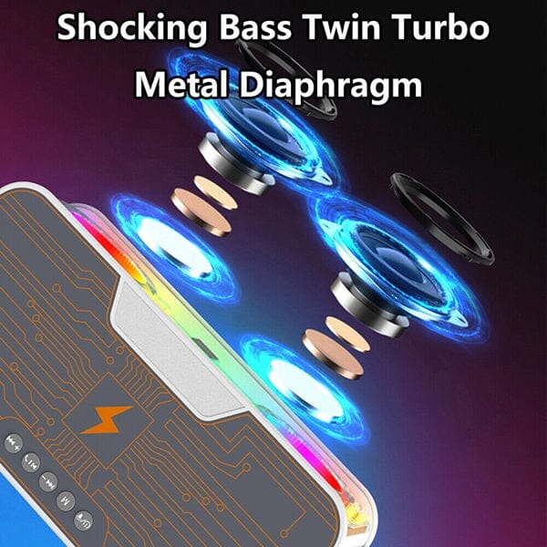 Sound Logic - Rhyme Lux - Bluetooth RGB Speakers + Wireless Charger