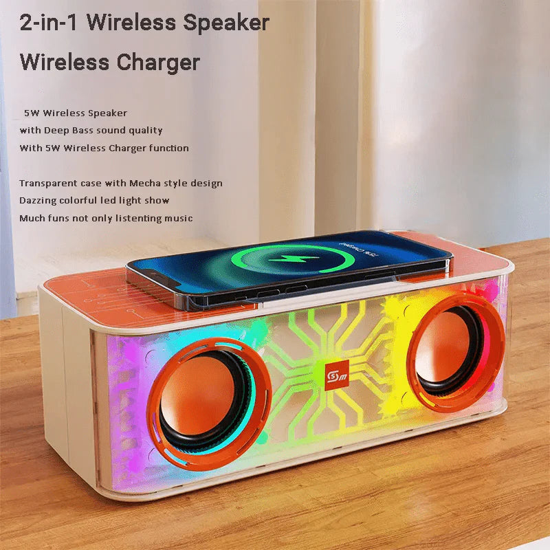 Sound Logic - Rhyme Lux - Bluetooth RGB Speakers + Wireless Charger