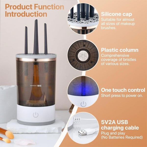 Spin Renew Pro - Spinning Ultrasonic Automatic Cleaner - Makeup Brush and Sponge