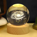 Starry Night - Celestia Glow LED Crystal Ball - Wooden Base
