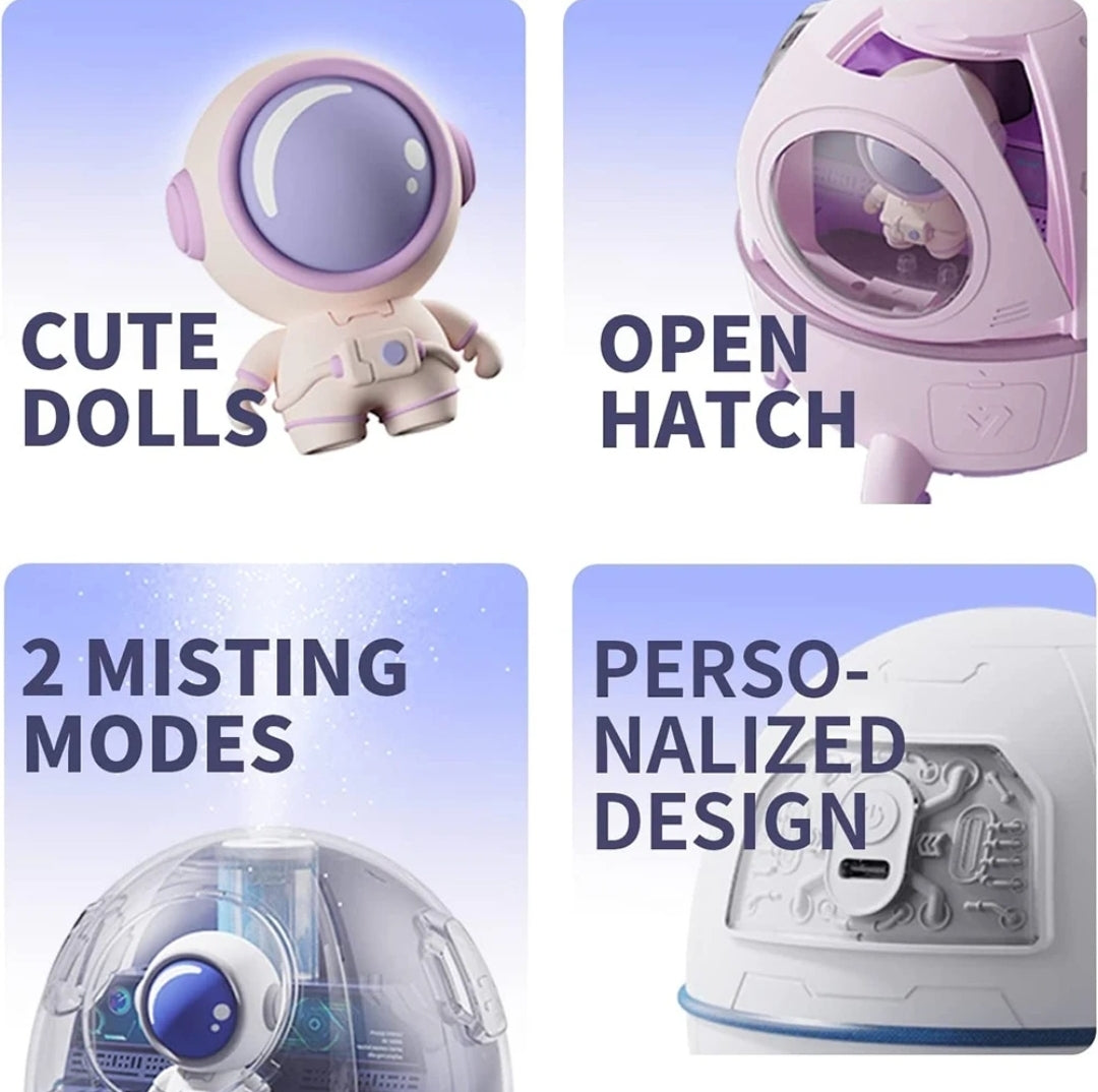 Starry Night - Space Capsule Astronaut - RGB Humidifier + Aroma Diffuser - 250 ML