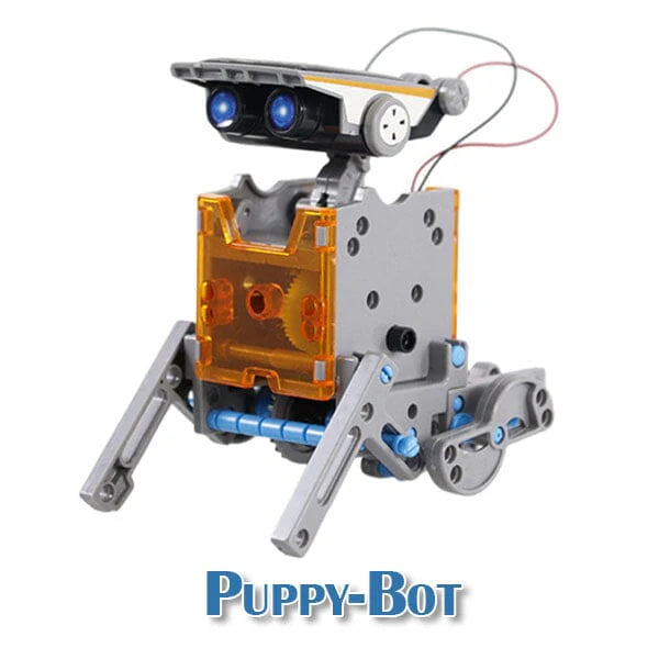 STEAM - BrainyBotz - 13 in 1 DIY Solar-Powered Smart Robot - STEM Building + Robotics Programming Kit - 190pc