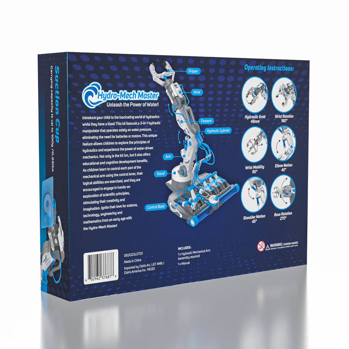 STEAM - Hydro Mech Master - 3 in 1 Hydraulic Mechanical Arm - STEM Building + Robotics Programming Kit - 220 Pc