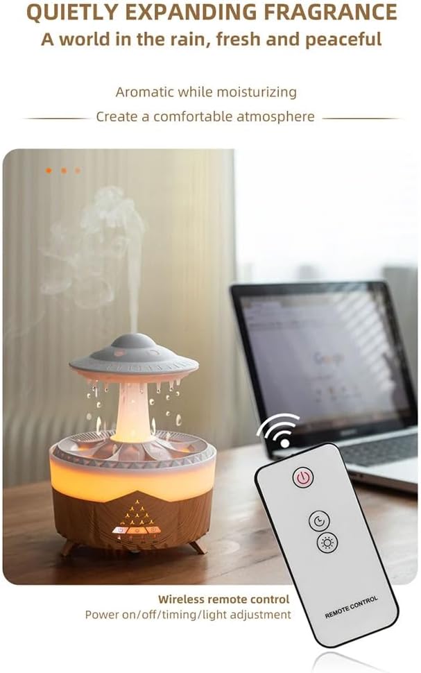 UFO - RGB Humidifier + Aroma Diffuser - REMOTE - 300 ML