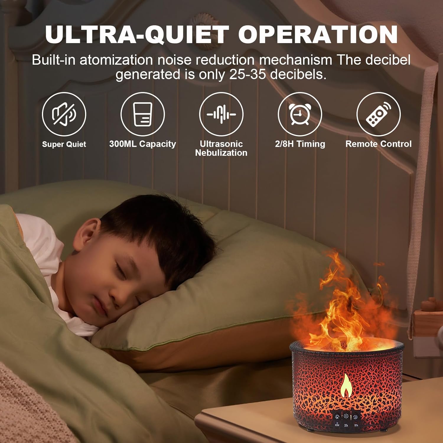 Cracked Volcano - RGB Humidifier + Aroma Diffuser - REMOTE - 300 ML