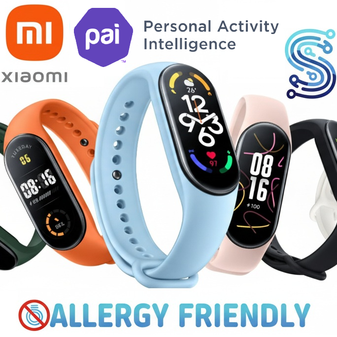 Xiaomi Mi Band 7 - Allergy Friendly - Best Health Tracking 2023 - NO METAL