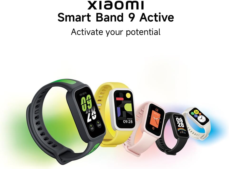 Xiaomi Mi Band 9 Active - Allergy Friendly - Best Health Tracking 2025 - NO METAL