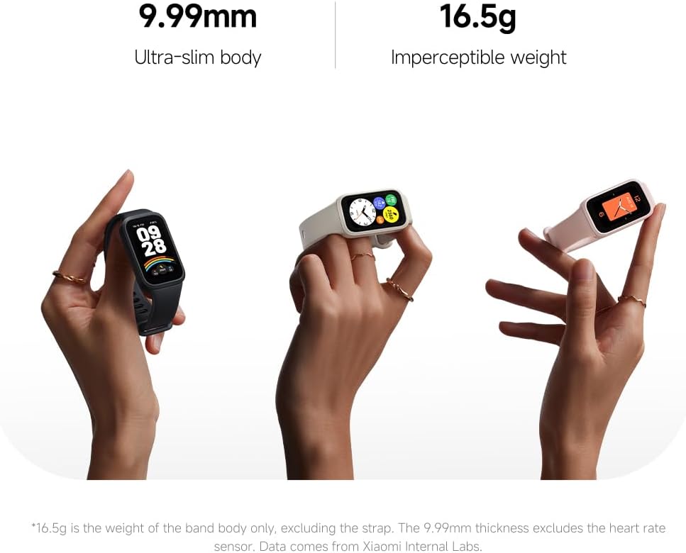 Xiaomi Mi Band 9 Active - Allergy Friendly - Best Health Tracking 2025 - NO METAL