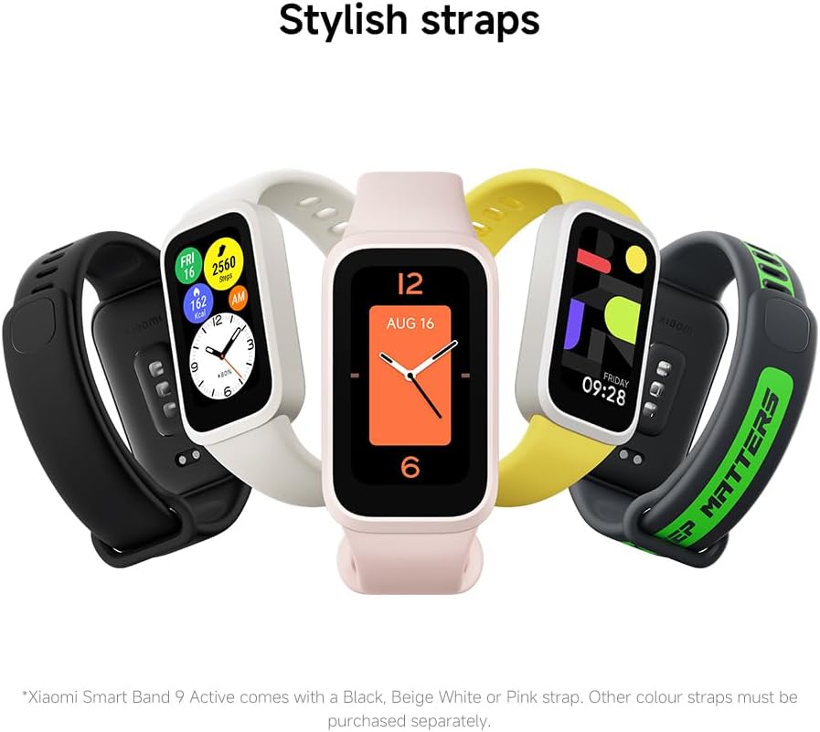 Xiaomi Mi Band 9 Active - Allergy Friendly - Best Health Tracking 2025 - NO METAL