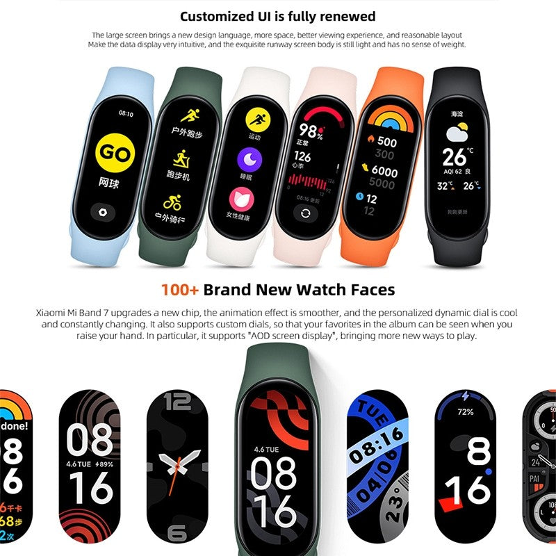 Xiaomi Mi Band 7 - Allergy Friendly - Best Health Tracking 2023 - NO METAL